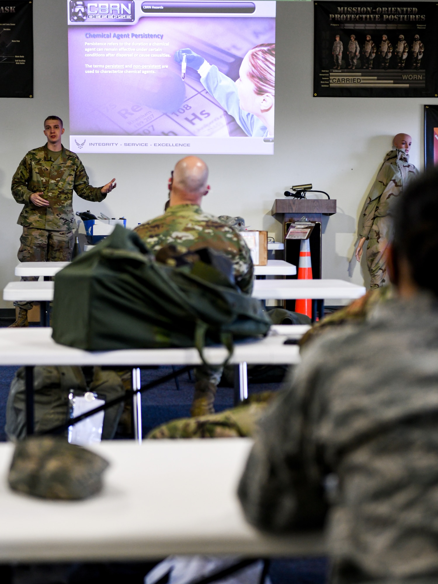 The 910th Civil Engineer Squadron taught chemical, biological, radiological, nuclear and high yield explosives, commonly called CBRNE, defense courses during the 910th Airlift Wing’s unit training assembly, Jan. 9-10, 2021, here.