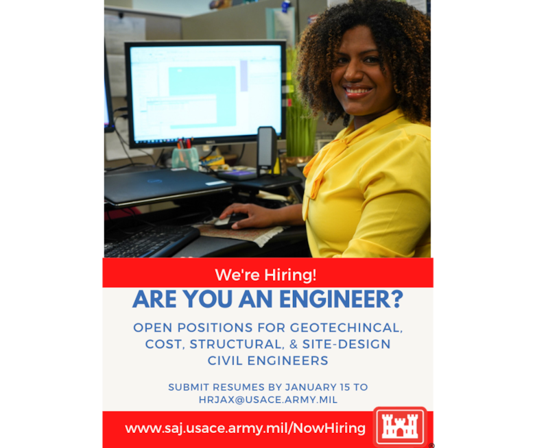 Jacksonville District is hiring senior-level engineers to fill critical positions.