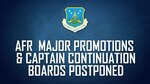 The Calendar Year 2021 Air Force Reserve Major Line and Nonline Promotion Board has been rescheduled for March 29, pushing it back two months from its original date of January 29. This change is due to new Department of Defense and Department of the Air Force requirements, and the time need to implement them. 

As a result of the changes to major promotion boards, the captain continuation boards have also been postponed and will be held immediately following the major promotion boards.