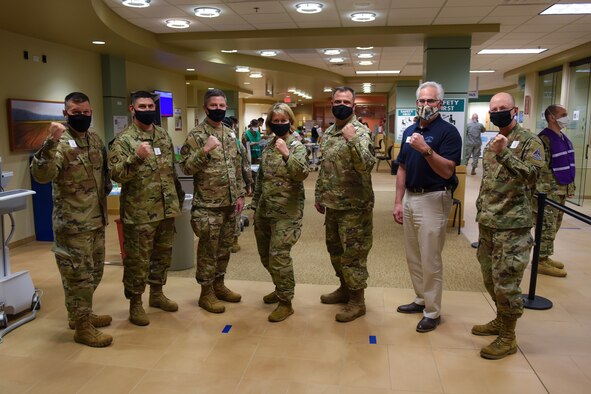 Photo of base leadership