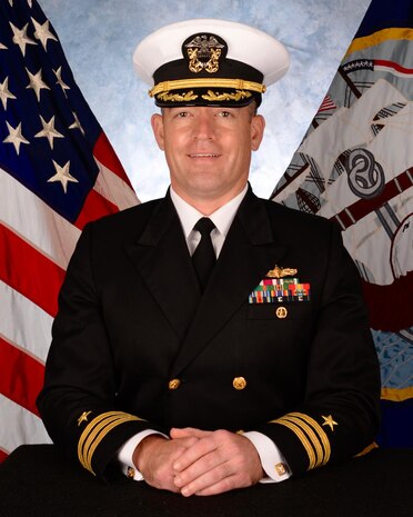 Studio portrait of Cmdr. Christopher P. Turmel.