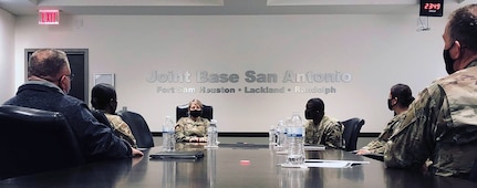 Brig. Gen. Caroline Miller, 502nd Air Base Wing and Joint Base San Antonio commander, along with Command Chief Master Sgt. Wendell Snider, started off the New Year by hosting their “Tough Conversation” forum at Joint Base San Antonio-Fort Sam Houston Jan. 5 with the topic of bureaucracy within the wing.