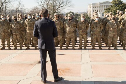 Virginia Governor visits troops protecting U.S. Capitol