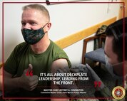 Senior leaders from Fleet Marine Force Atlantic receive the Coronavirus Disease 2019 (COVID-19) vaccine at Sewell’s Point, Norfolk, Virginia, Jan. 15, 2021. Receiving the COVID-19 vaccine helps protect you, your family and your unit from infection, and ensures Marines and Sailors stay ready to accomplish the mission. (U.S. Marine Corps Photo Illustration by Jonathan Donnelly/Released)