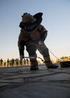 210113-N-KZ419-1131 U.S. 5TH FLEET AREA OF OPERATIONS (Jan. 13, 2021) A Bahrain Defense Force explosive ordnance disposal technician clears an improvised explosive device during a joint anti-terrorism exercise with U.S. Naval Forces Central Command in the U.S. 5th Fleet area of operations, Jan. 13. The bilateral exercise focused on enhancing mutual security and anti-terrorism capabilities by testing responses to simulated scenarios. (U.S. Navy photo by Mass Communication Specialist 3rd Class Dawson Roth)