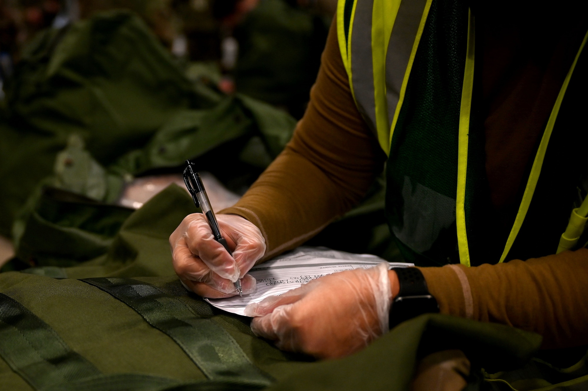 A form is filled out