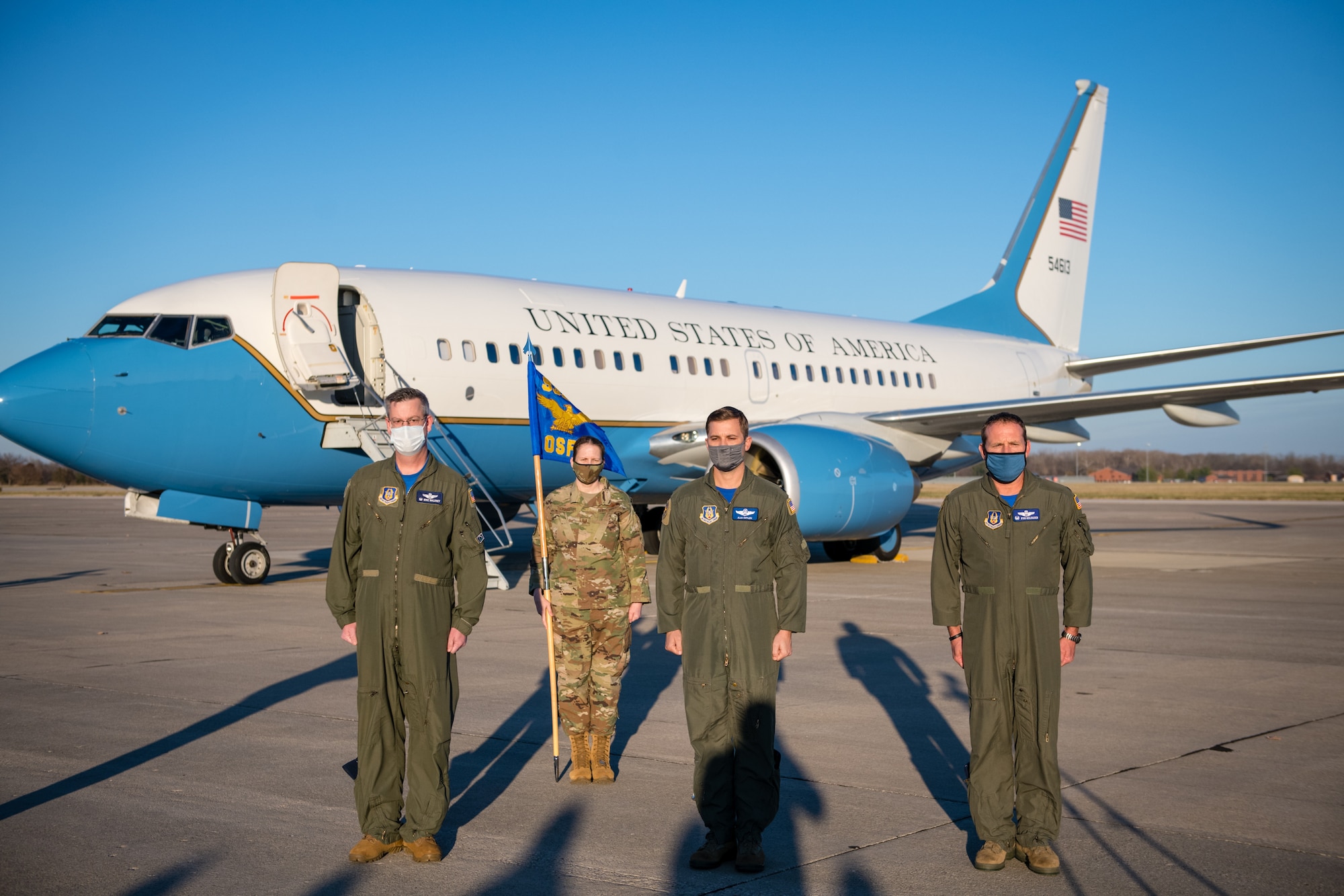 The 932nd Operations Support Flight change of command ceremony, December 4, 2020, Scott Air Force Base, Illinois. (U.S. Air Force photo by Christopher Parr)