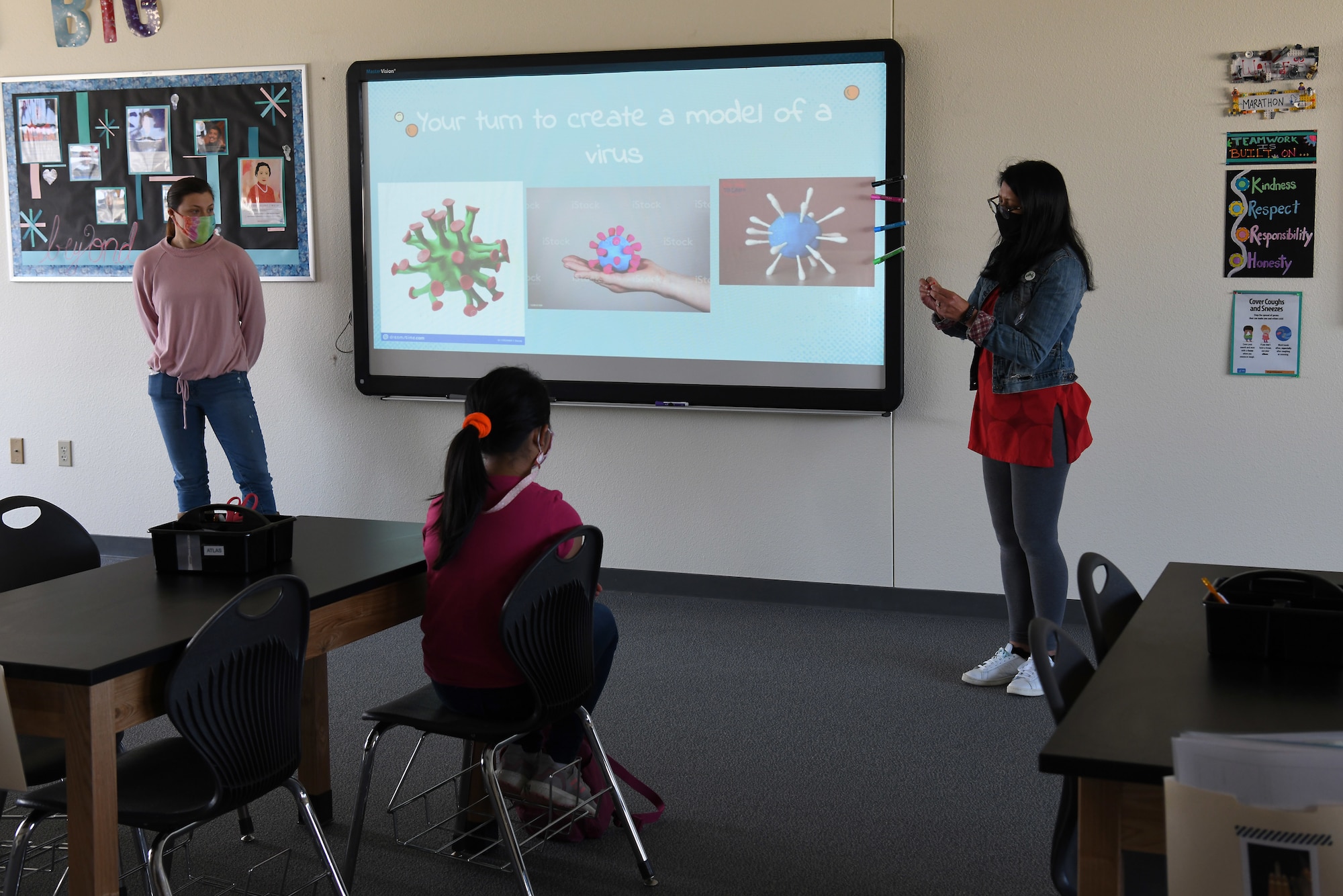 Students participate in the Disease Ecology and Viruses STARBASE Vandenberg class Jan. 13, 2021, at Vandenberg Air Force Base, Calif.