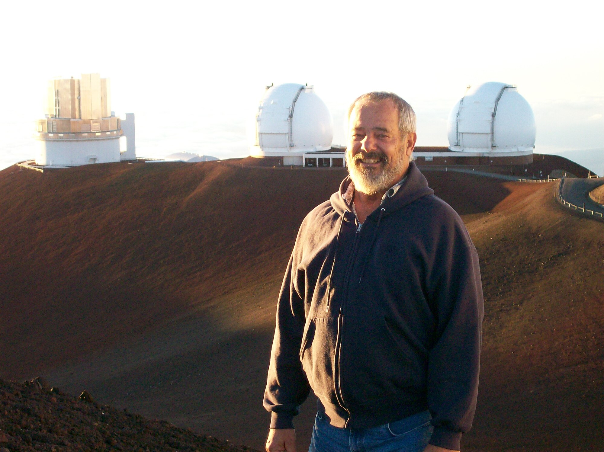 Dr. Jack Drummond on Hawaii's Mauna Kea telescope site. (Photo courtesy of AFRL)