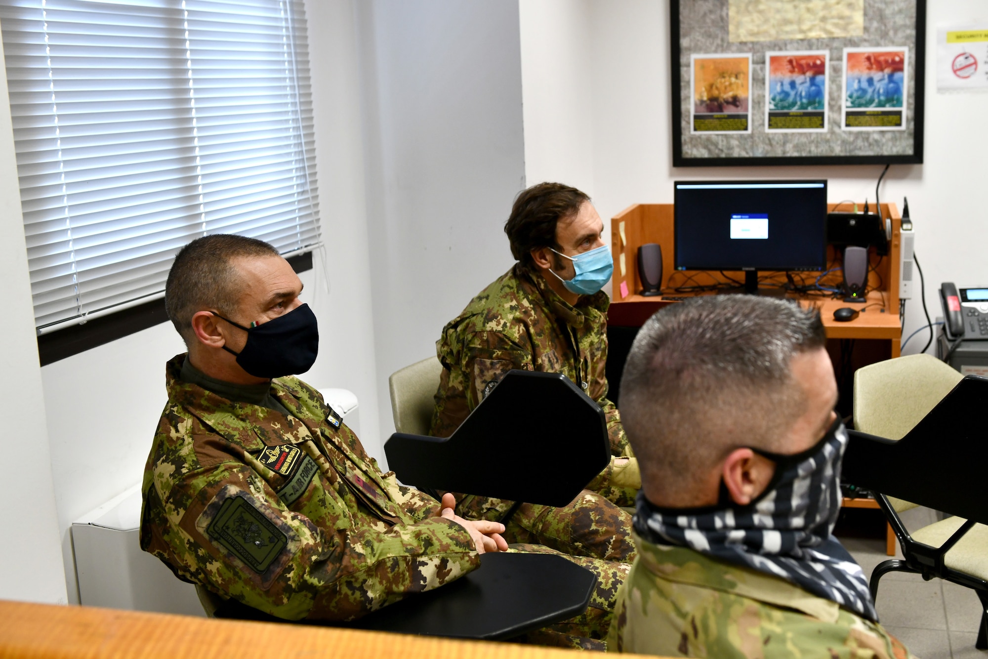 U.S. and Italian air force members attend Survival, Evasion, Resistance and Escape training at Aviano Air Base, Italy, Jan. 19, 2021. The training was created to familiarize pilots and aircrew with local conditions and dangers, such as venomous snakes or altitude sickness, as well as emergency response and personnel recovery procedures. (U.S. Air Force photo by Staff Sgt. K. Tucker Owen)