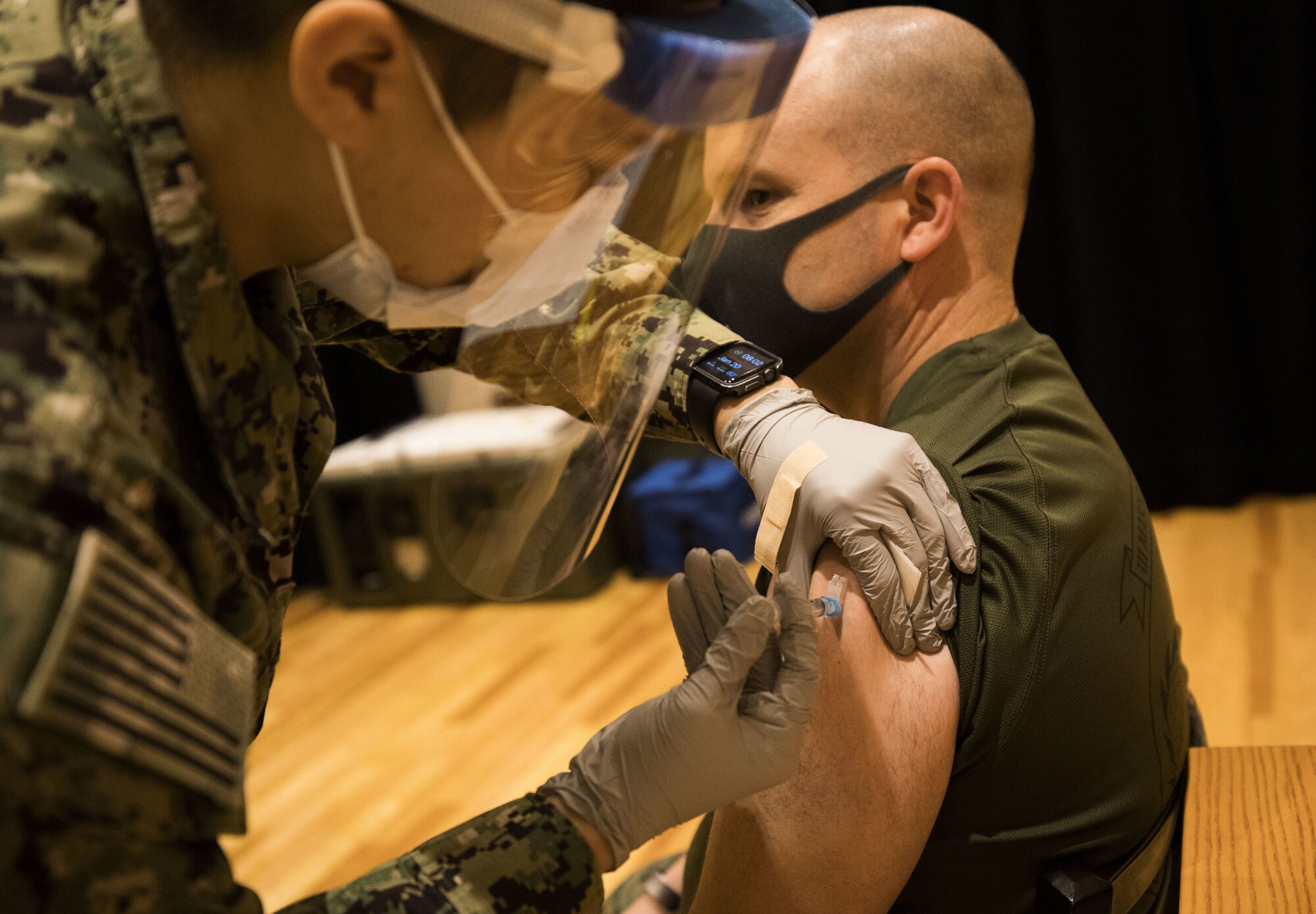 U.S. Marines in Okinawa receive COVID-19 vaccine