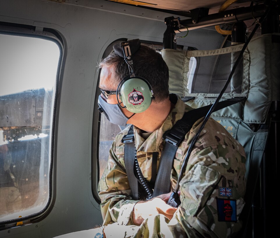 Royal Air Force Air Commodore Phil Robinson, Director of the Combined Air Operations Center, toured Prince Sultan Air Base, Kingdom of Saudi Arabia, Jan. 19, 2021.