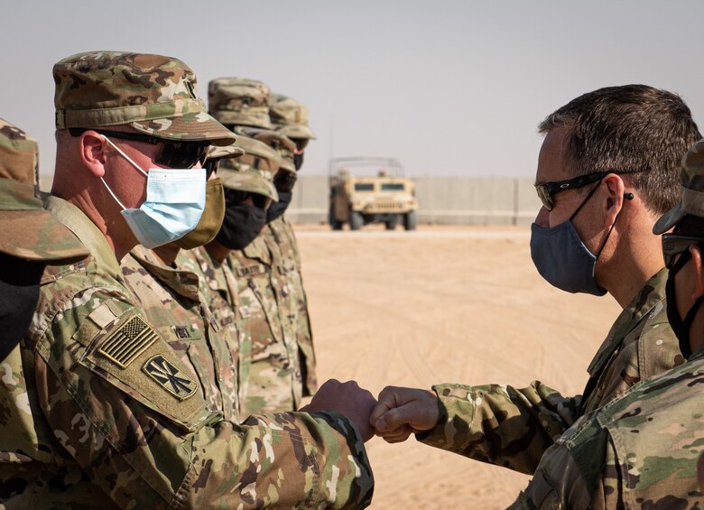Royal Air Force Air Commodore Phil Robinson, Director of the Combined Air Operations Center, toured Prince Sultan Air Base, Kingdom of Saudi Arabia, Jan. 19, 2021.