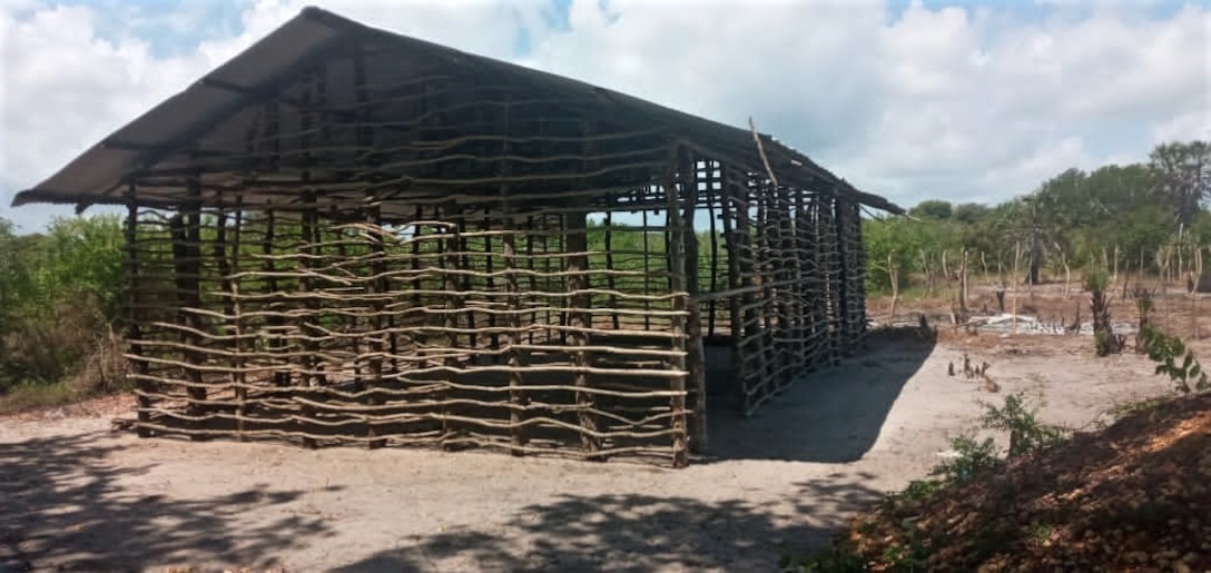 The structure for the Magogoni Village primary school awaits further funding in order to be completed by volunteers from Camp Simba Charity and military members from Camp Simba Manda Bay in Lamu, Kenya, Dec 1, 2020.