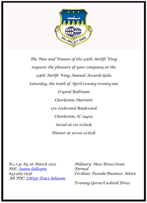 Wing Awards Gala Rescheduled To June 21 Nellis Air Force Base News