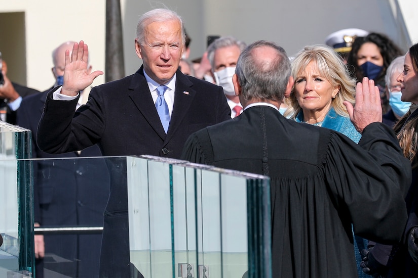 President-elect Joseph R. Biden Jr. takes the presidential oath of office.