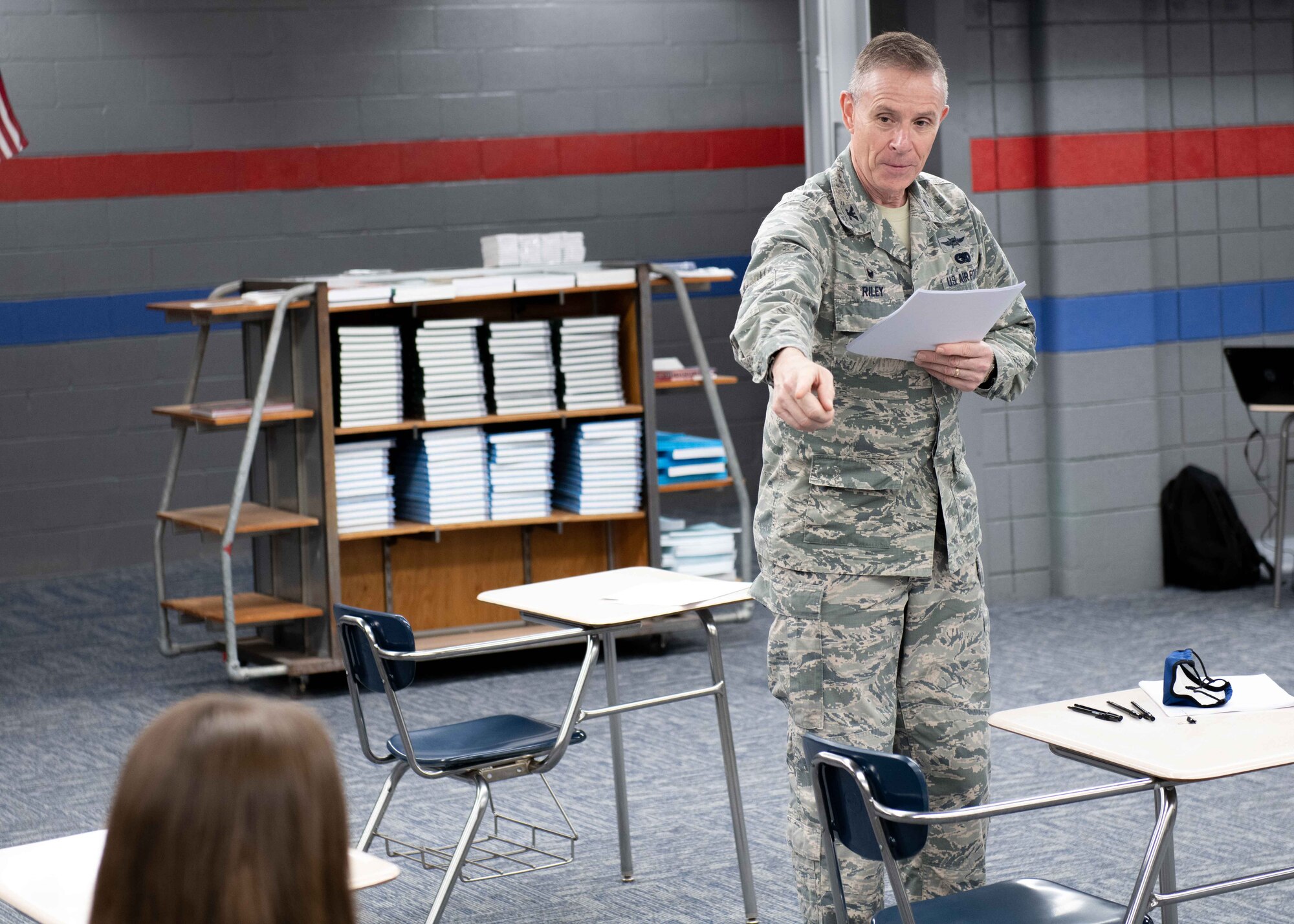 Youngstown Air Reserve Station showed its support for the new Air Force Junior Reserve Officers’ Training Corps program at Austintown Fitch High School by donating more than 70 Airman battle uniforms Jan. 11, 2021.