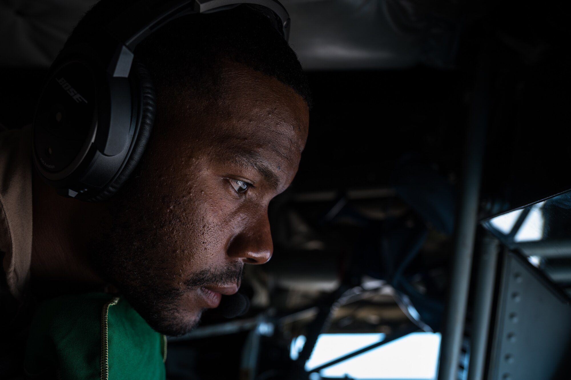 in-flight refueling specialist participates in a bomber task force mission