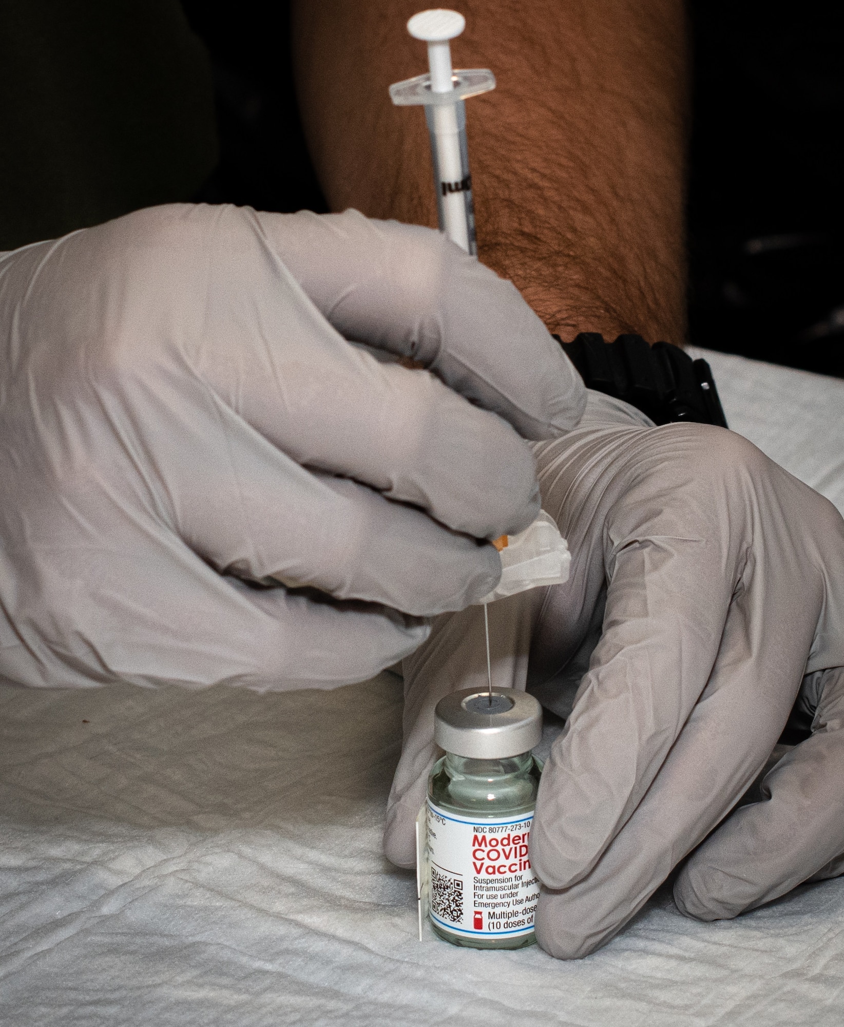 The 378th Air Expeditionary Wing administered its first round of COVID-19 vaccines Jan. 25, 2020, at Prince Sultan Air Base, Kingdom of Saudi Arabia.
