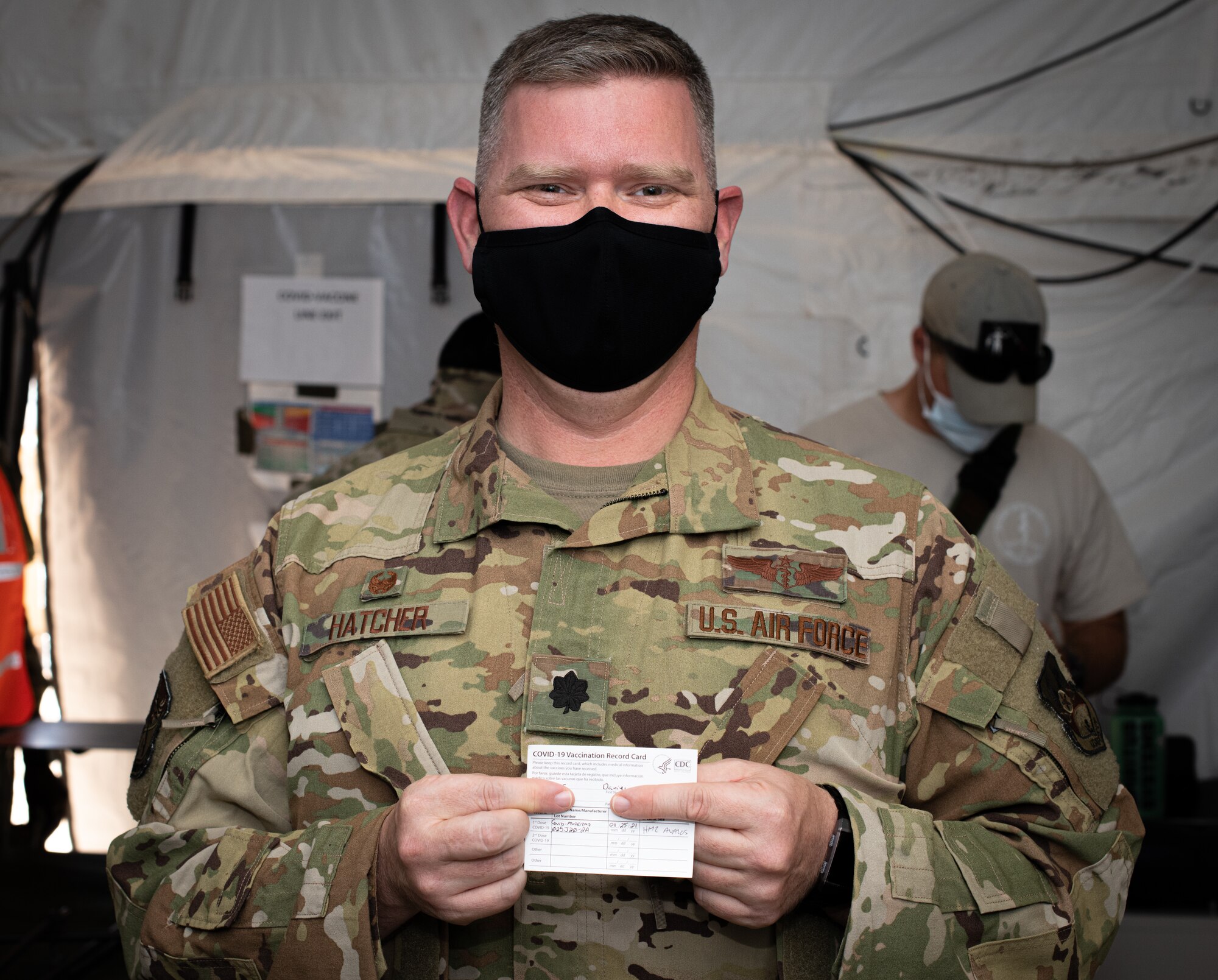 The 378th Air Expeditionary Wing administered its first round of COVID-19 vaccines Jan. 25, 2020, at Prince Sultan Air Base, Kingdom of Saudi Arabia.