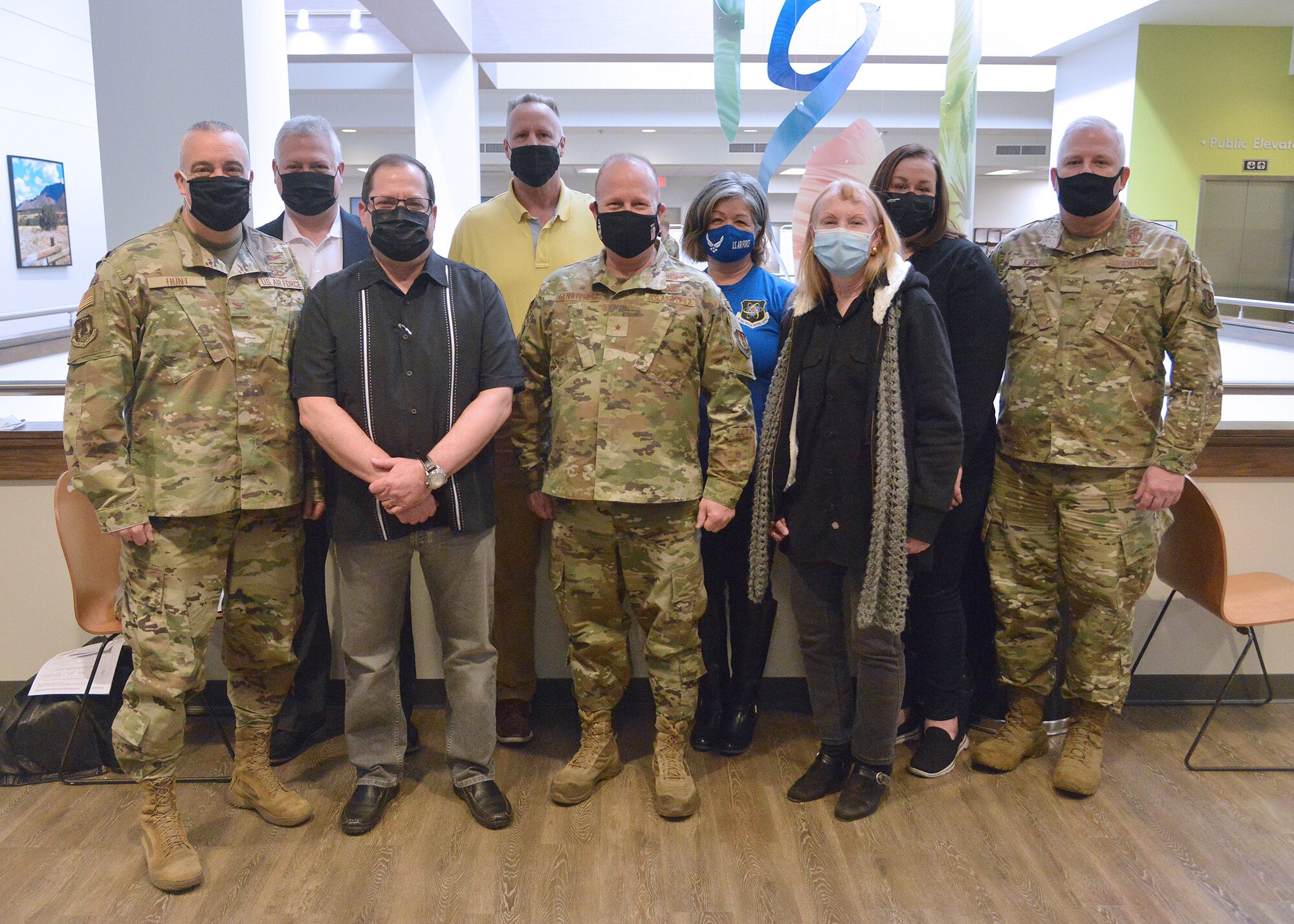 Several Air Force Nuclear Weapons Center senior leaders and other members received their first vaccination for the COVID-19 virus from the 377th Medical Group at Kirtland AFB, New Mexico, Jan. 15, 2021. Of his experience, Brig. Gen. Anthony Genatempo, AFNWC commander, said, “I am incredibly thankful to have had this opportunity to do my part in protecting our friends, our families, our co-workers and my community, and am looking forward to the day we can all be together again like we used to.”