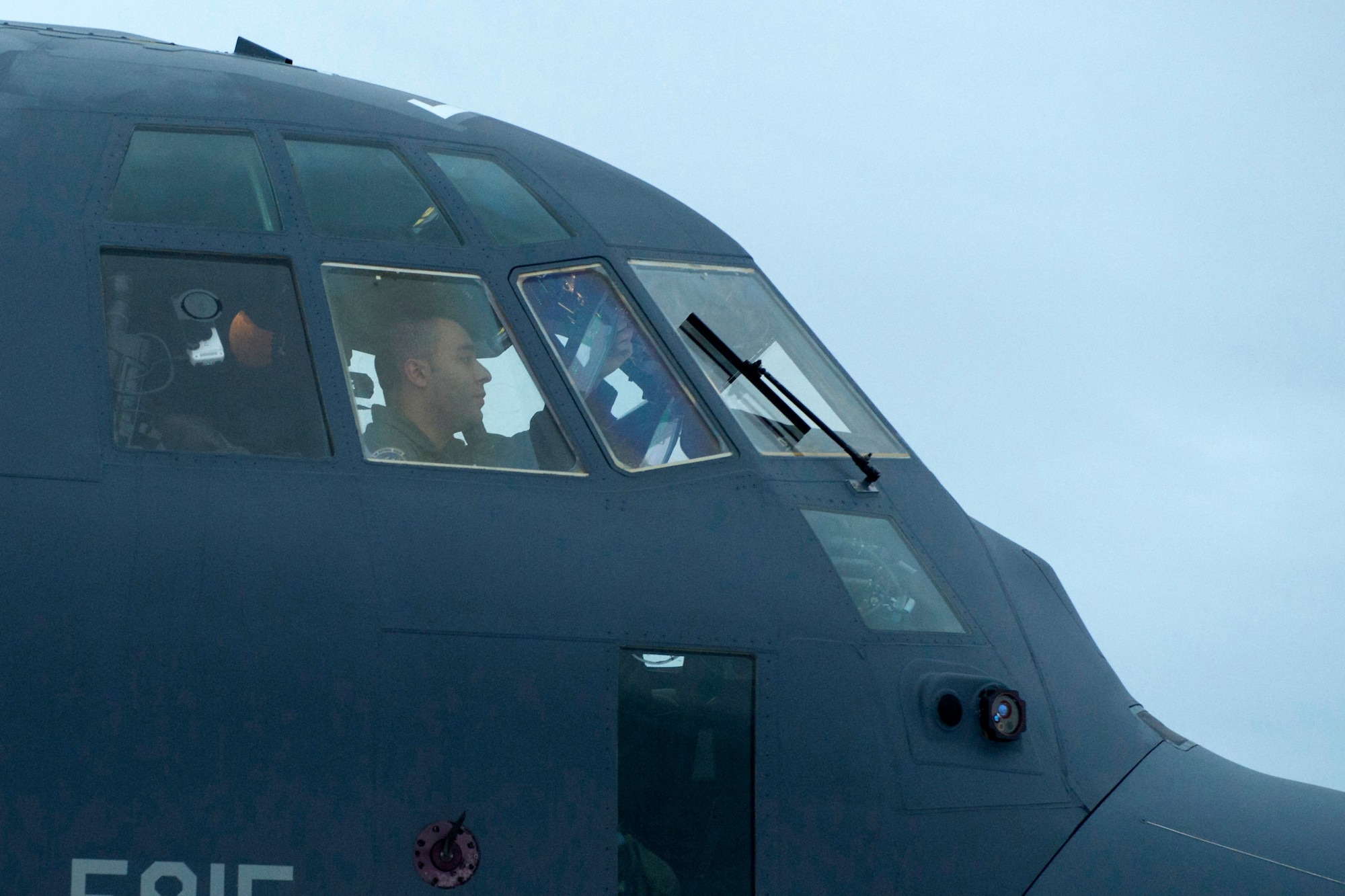 U.S. Air Force Senior Airman Marcus Moloney, a loadmaster assigned to the 211th Rescue Squadron, Alaska Air National Guard, conducts a preflight check on a HC-130J Combat King II at Joint Base Elmendorf-Richardson, Alaska, Jan. 21, 2021, during Operation Noble Defender. Operation Noble Defender is a North American Aerospace Defense Command air-defense operation which allows dynamic training for operational readiness in an arctic environment.