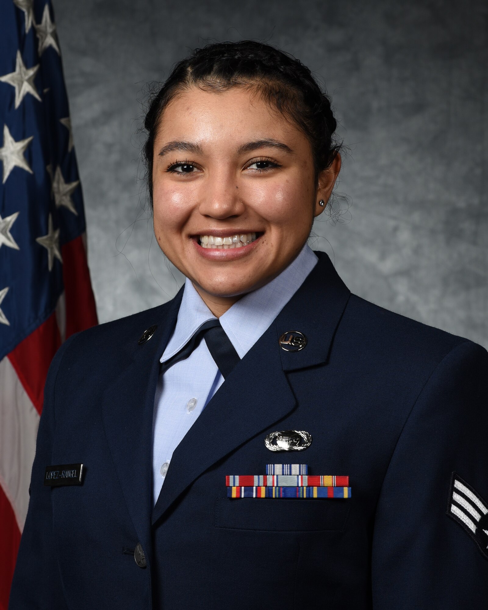 Official portrait of U.S. Air Force Senior Airman Dianna Lopez-Rangel.