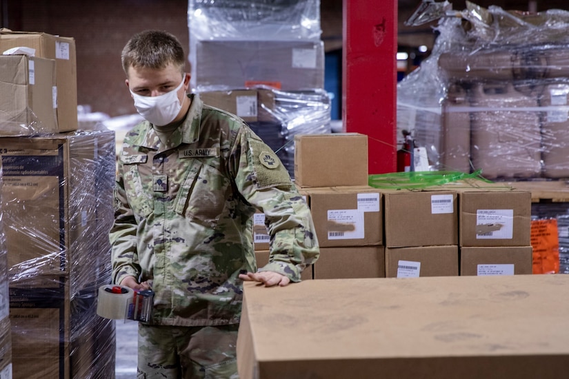 NAVSUP WSS, 393rd Medical Logistics Company Prepare Medical Supplies for International Partners