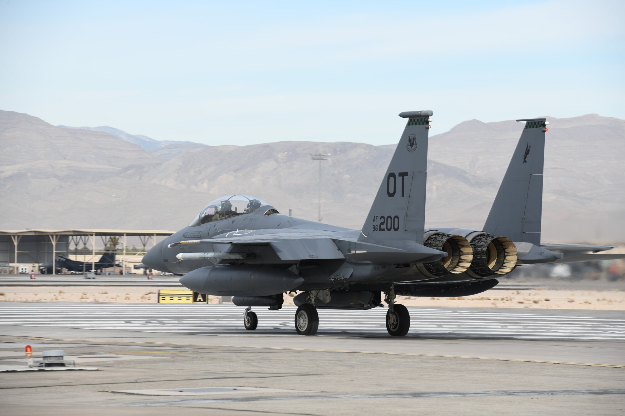 A combined reserve and active duty test team from Nellis Air Force Base conducted an AGM-158B Joint Air-to-Surface Standoff Missile drop from an F-15E, Jan. 7.