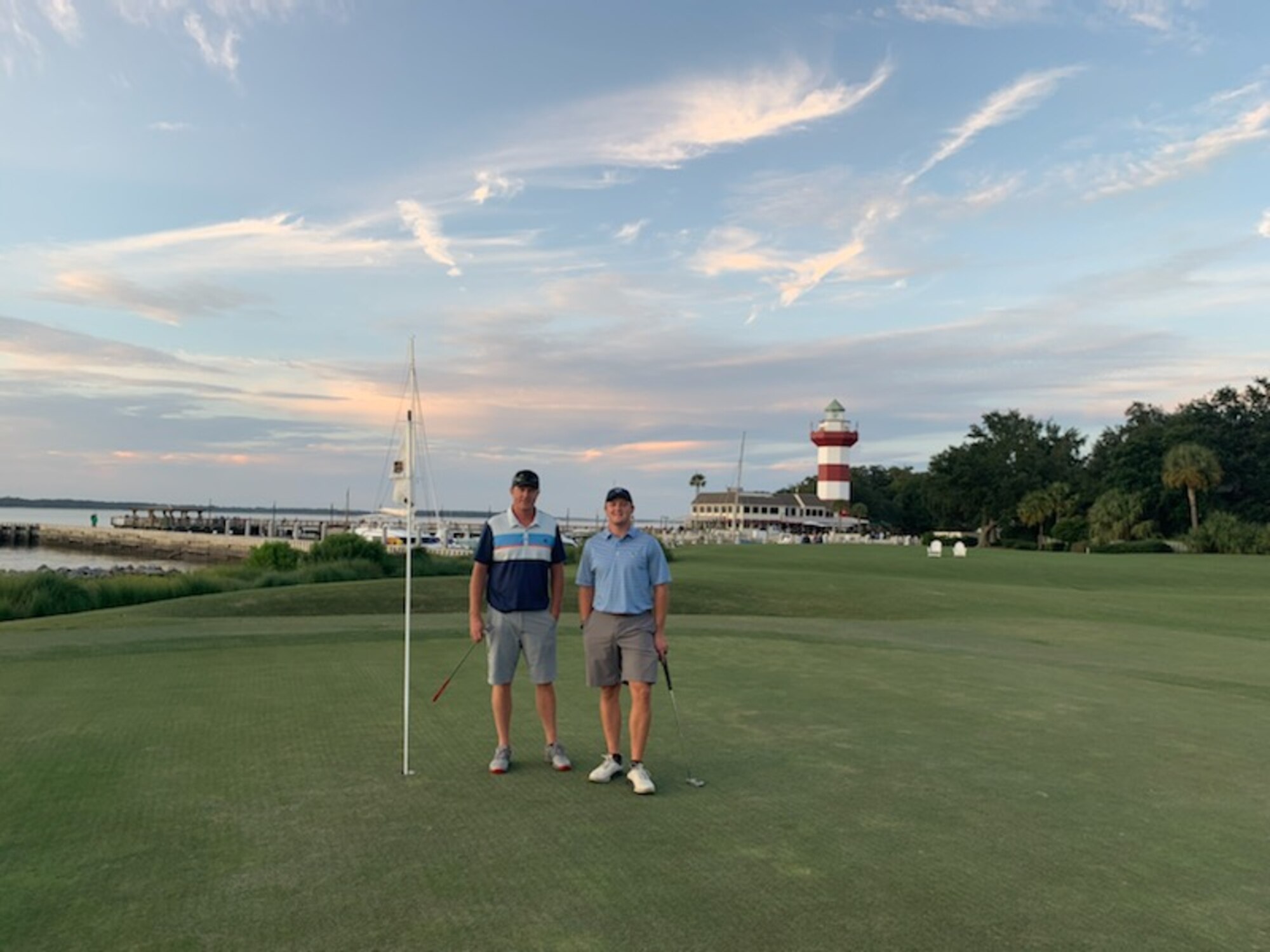 Air National Guard Tech. Sgt. Stephen Standridge on golf course.