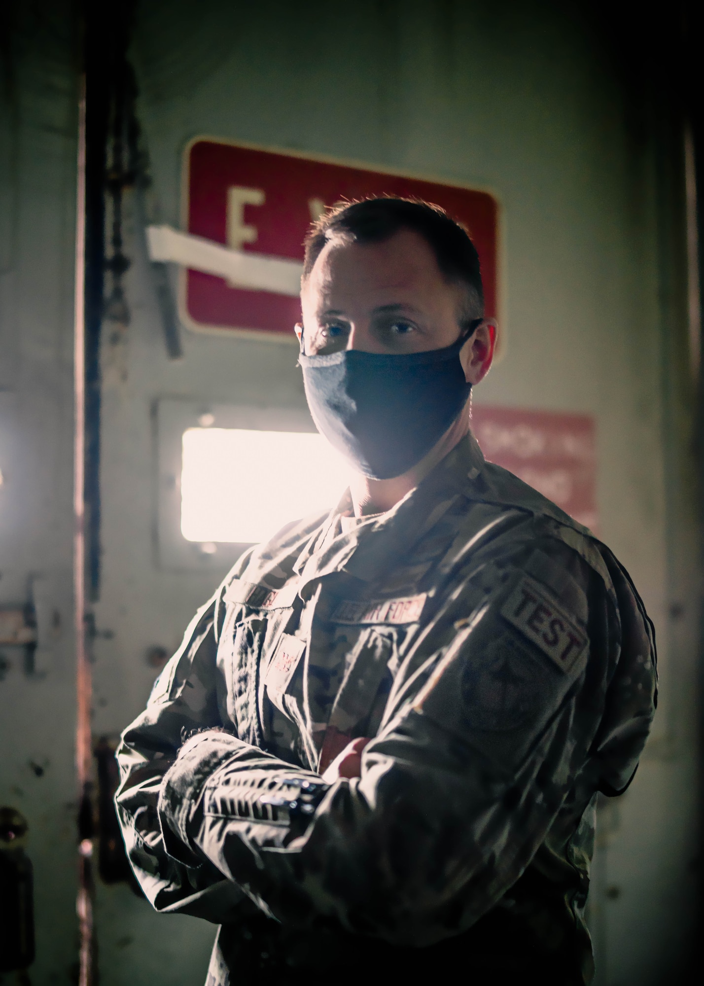 Col. Nick Hague pictured inside the Manzano Mountain complex, one of Air Force Research Laboratory’s controlled test environments.(U.S. Air Force photo/Macee Hunt)