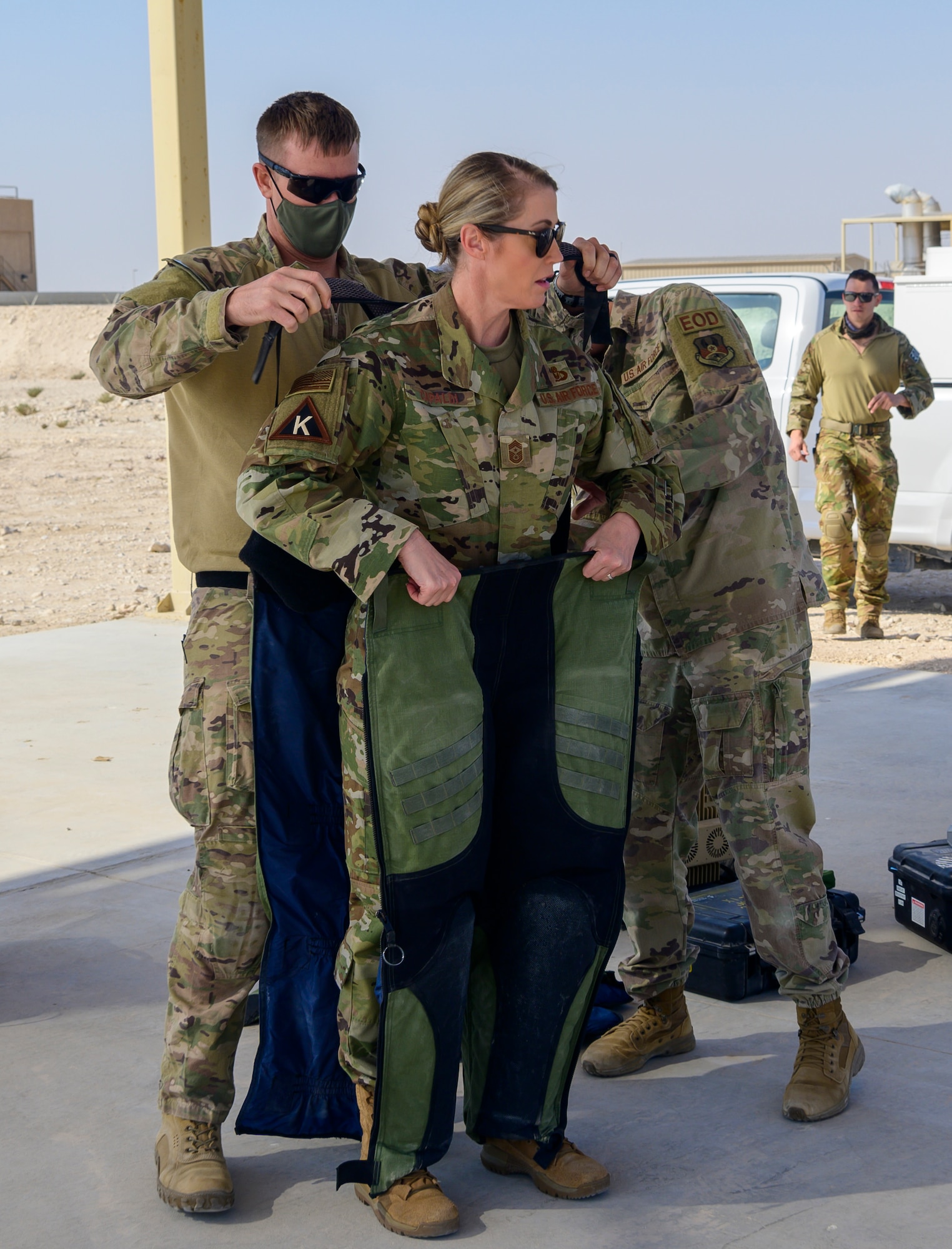 379th AEW; EOD; Chief Capaldi; Bomb Suit; 379th ECES;