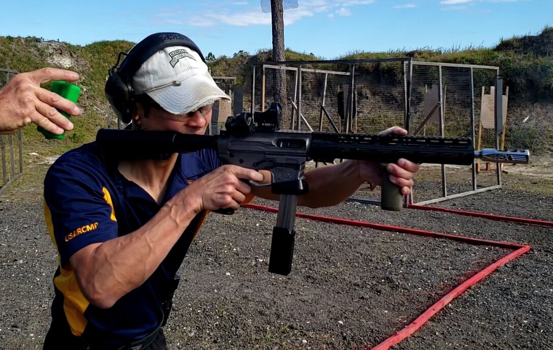 LTC Koh shoots his personal PCC (Pistol Caliber Carbine) at the Florida Sectional Championship. He represented the Army Reserve at this event on his own time and at his own expense.