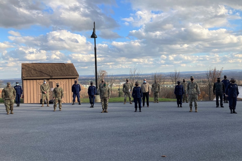 Pennsylvania National Guard and U.S. Public Health Service personnel met at Fort Indiantown Gap, Pa., in late 2020 to discuss developing a reserve force for the USPHS.