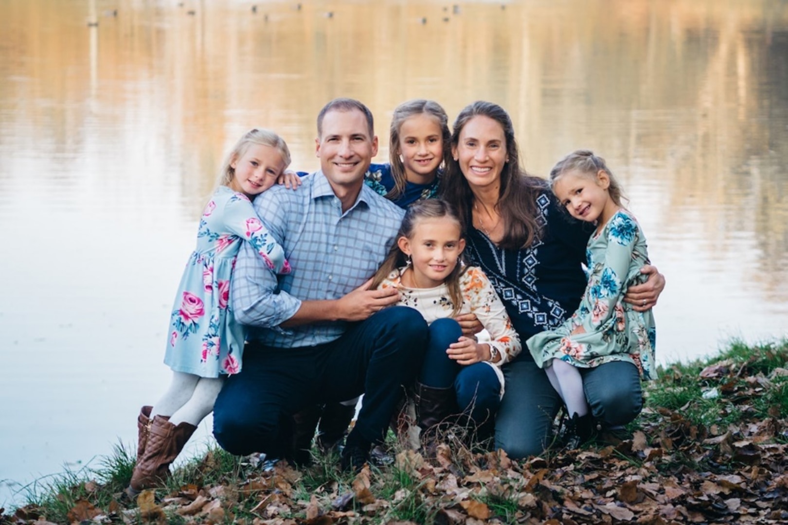 DIA and Army Maj. Jason Siler and wife, Micala, pose with their four daughters. (Photo courtesy of Jason Siler)