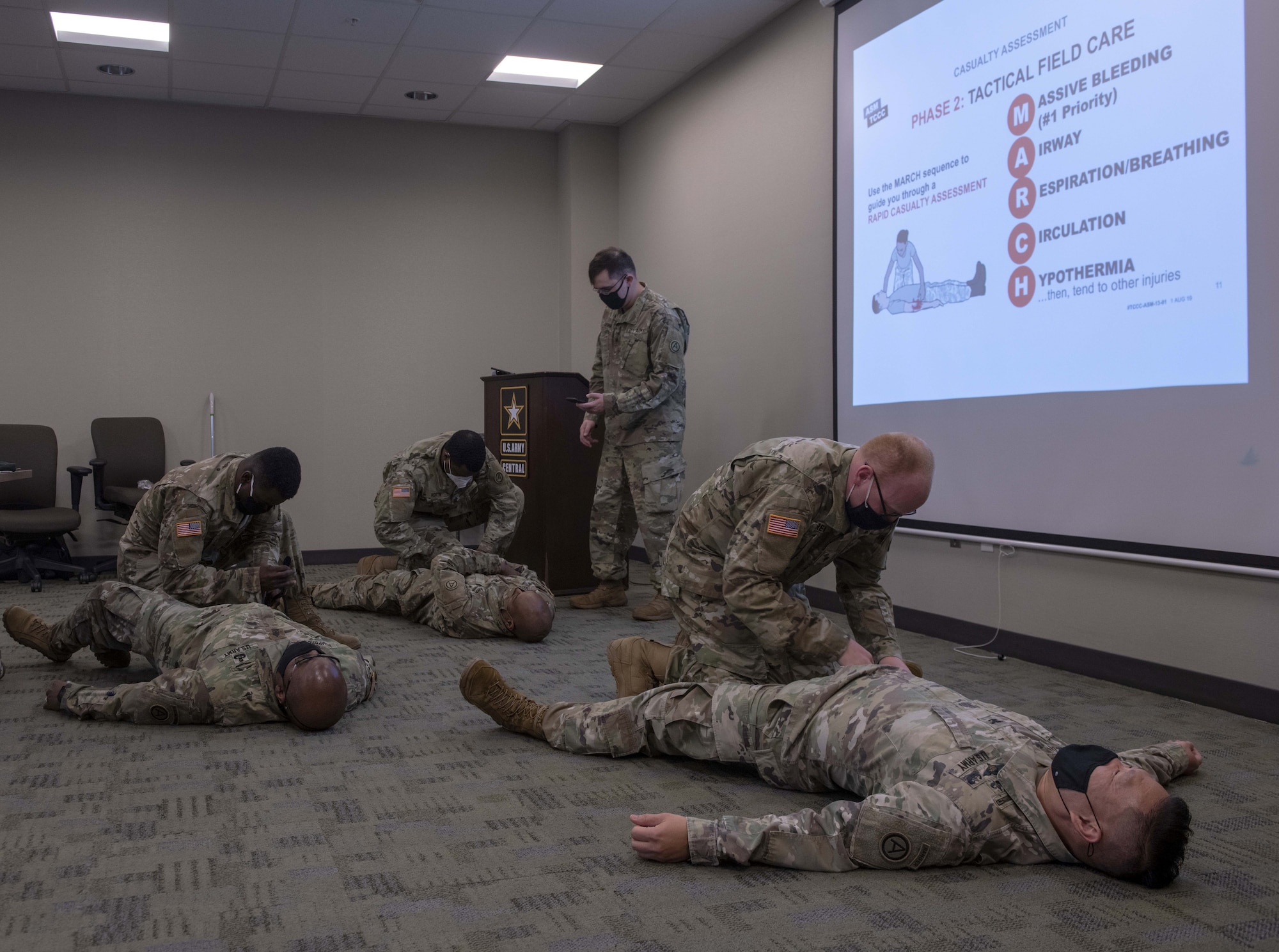 Photo of Soldiers training.