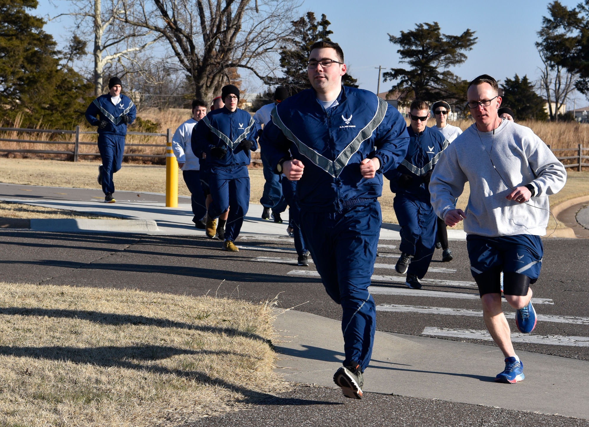Airmen running