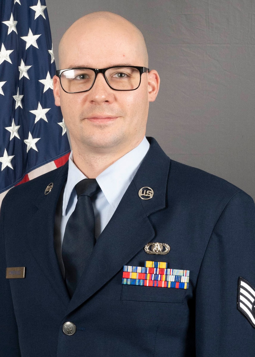 Official photo of staff sergeant Peter Somerville, Guitar, Joint Base Langley Eustis, Hampton, VA