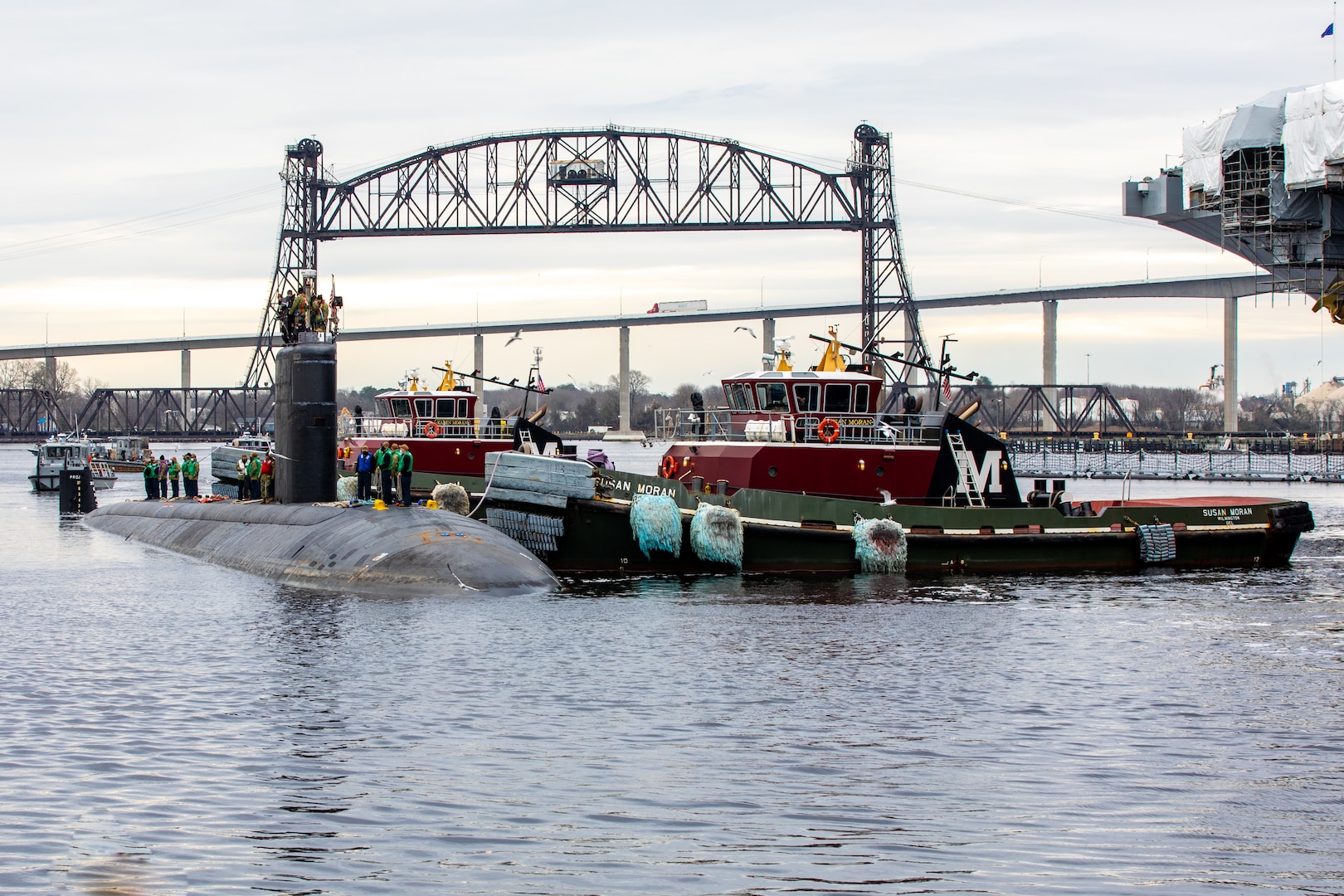 Norfolk Naval Shipyard (NNSY) welcomed the Los Angeles-class submarine USS Toledo (SSN 769) Jan. 21 for an Engineered Overhaul.