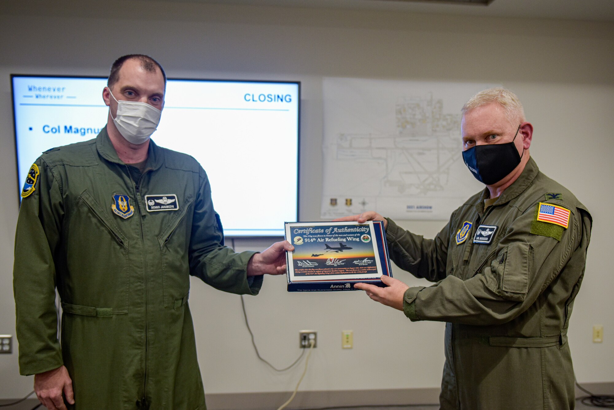 Flag presentation honors first deployment in new mission