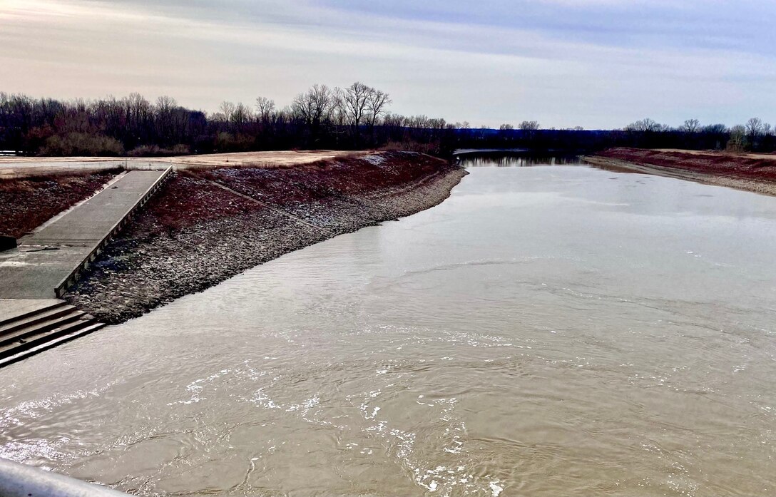 IN THE PHOTO, Memphis District Commander Col. Zachary Miller and other district members held a ribbon-cutting ceremony symbolizing the victory and celebration of completing yet another significant project. (USACE photo by Jessica Haas)