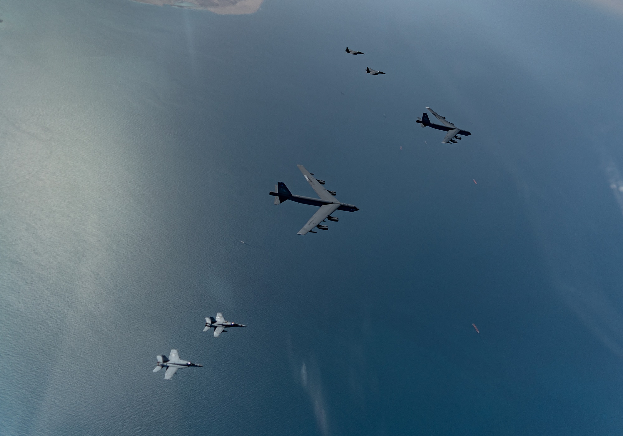 B-52 Stratofortress from Barksdale Air Force Base, Louisiana, fly to U.S. Central Command area of responsibility, Jan. 27, 2021.