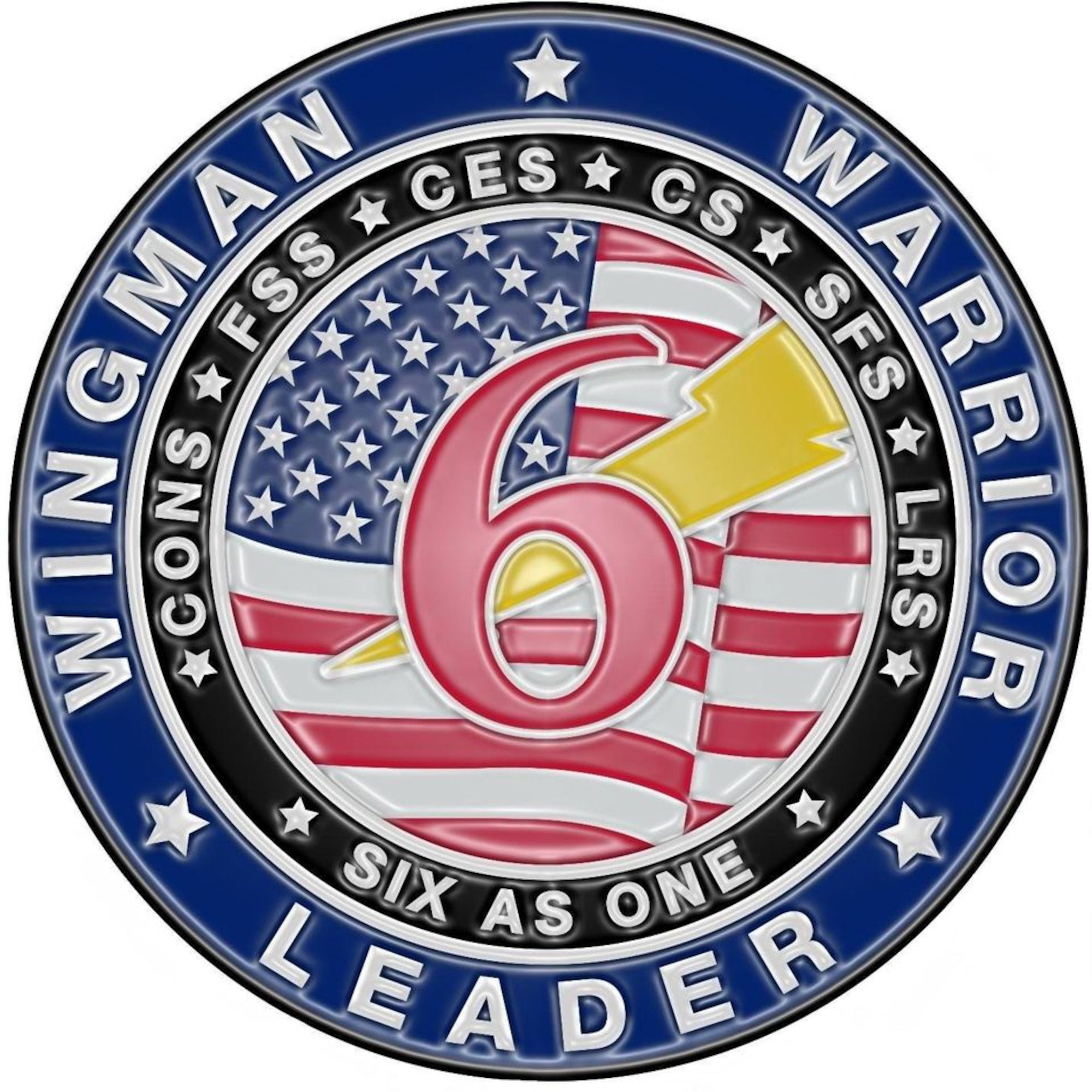 6th Mission Support Group coin. (U.S. Air Force graphic)
