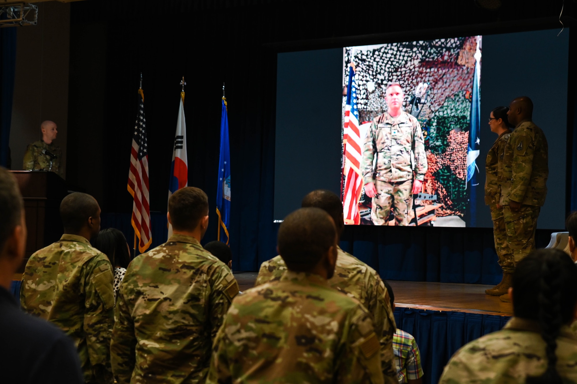 The 73rd Intelligence, Surveillance, and Reconnaissance Squadron Detachment 2 held a change of command ceremony at Osan Air Base, Republic of Korea, June 30, 2021. Maj. Rachel Johnston transferred command of the 73rd ISRS Det 2 to Maj. Kenneth Jenkins II.