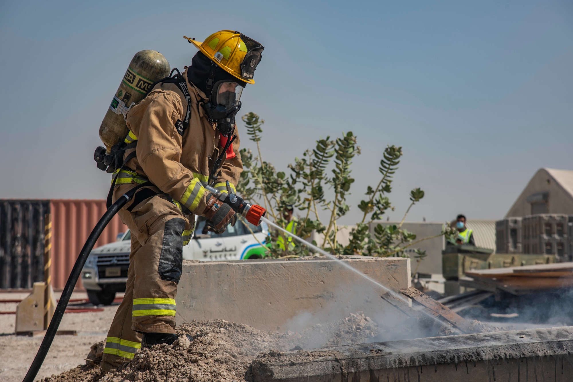 379th AEW, QEAF execute interoperability emergency operations