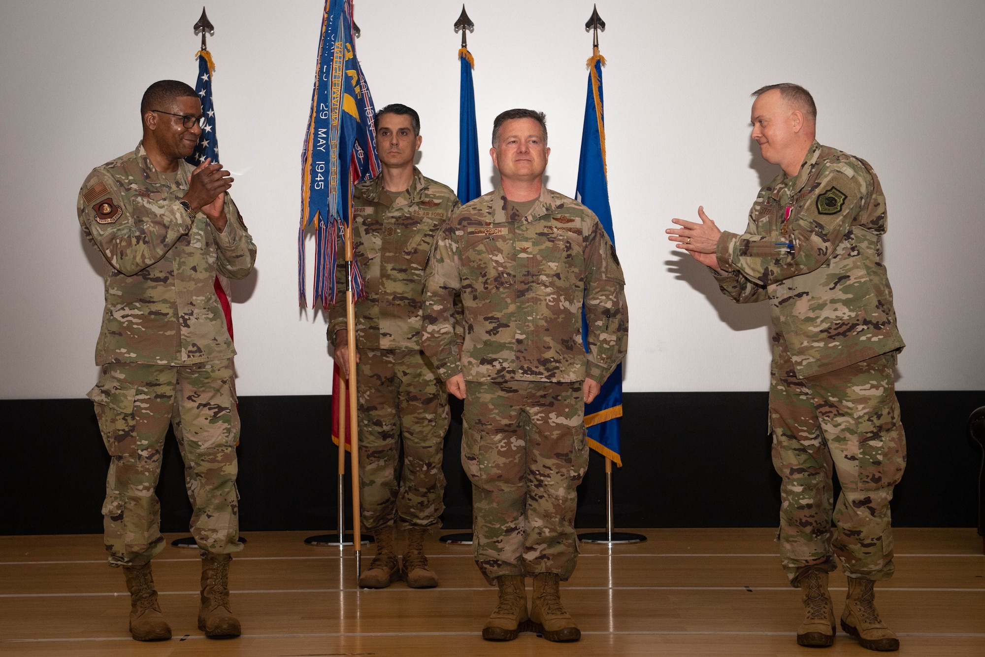 commanders standing at ceremony