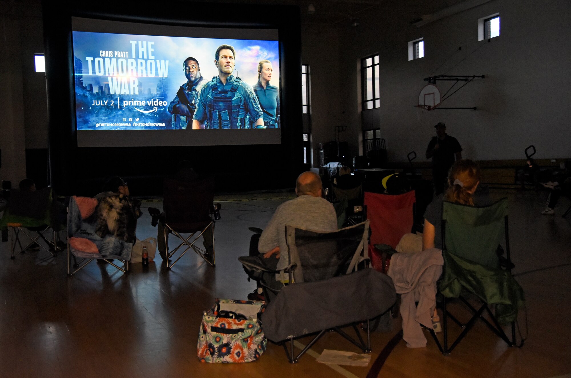 people watching movie