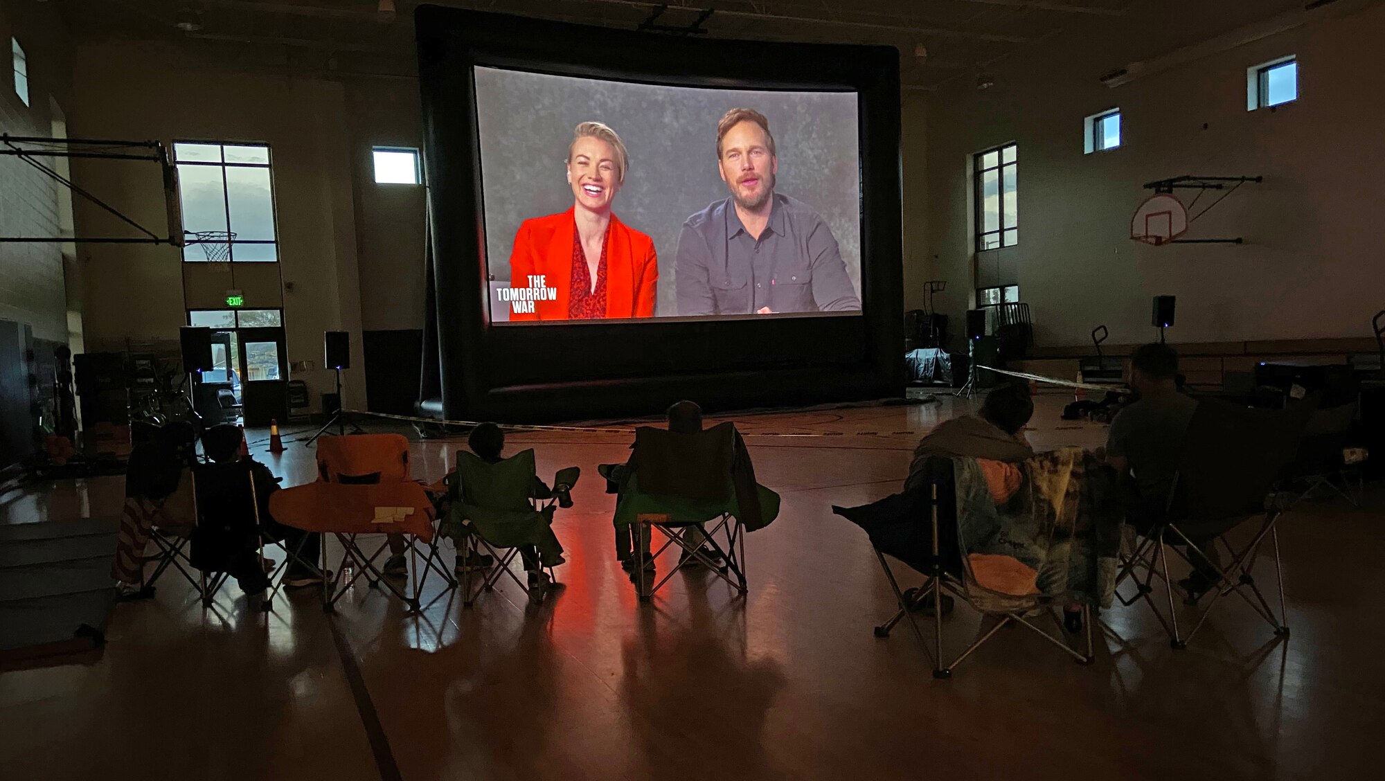 people watching movie