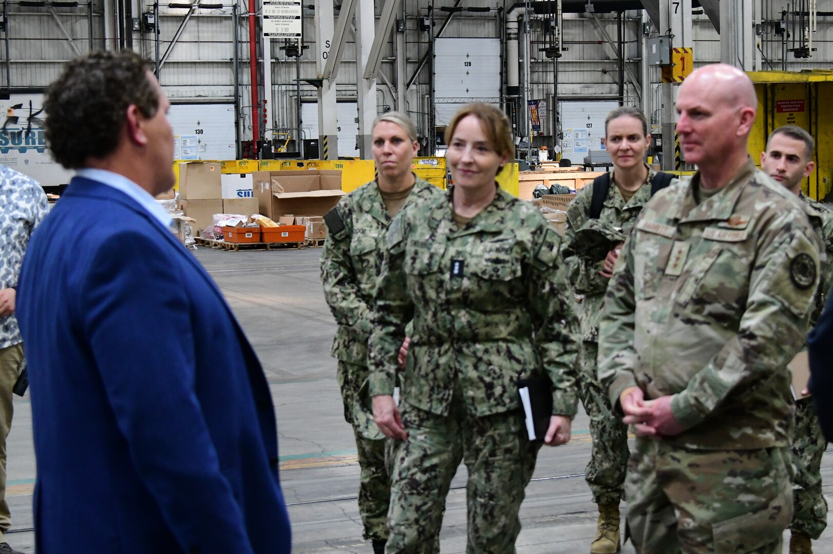 Air Force and Navy logistics leaders visit DLA Distribution
