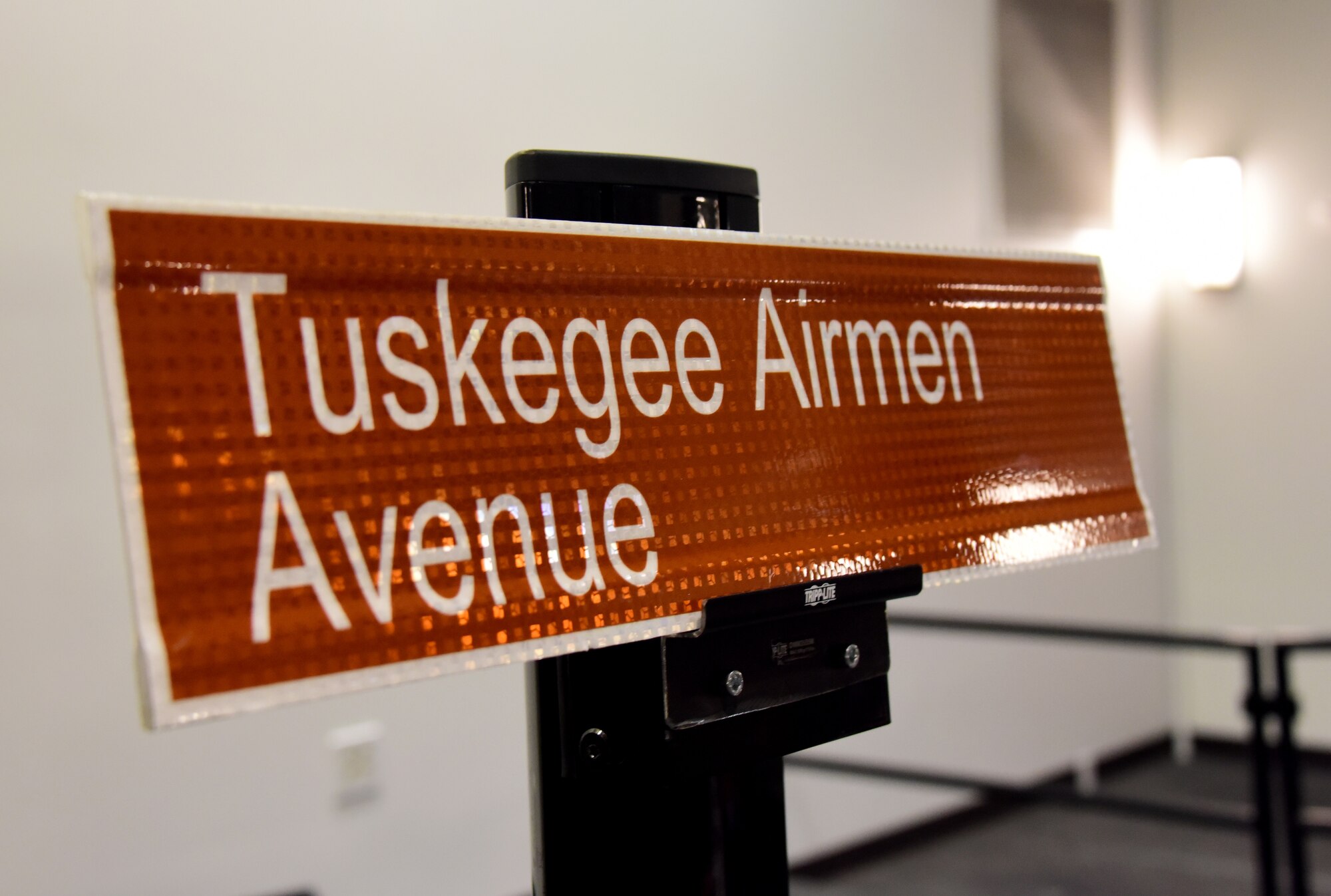 The Tuskegee Airmen Avenue sign was revealed at a street renaming ceremony at Sheppard Air Force Base, Texas